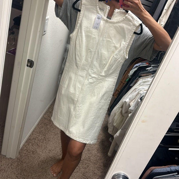 White denim Abercrombie and Fitch Dress - Picture 1 of 4
